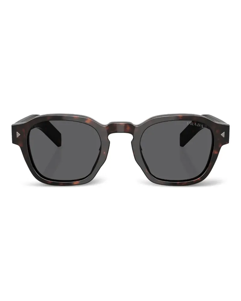 Prada tortoiseshell-effect geometric-frame sunglasses - Braun Braun