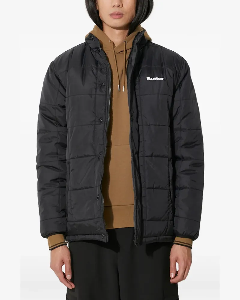 Butter Goods Gesteppte Grid Jacke - Schwarz Schwarz