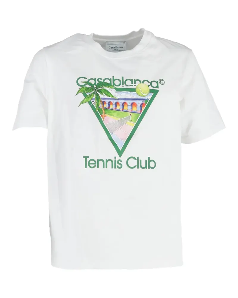 Casablanca Paris Tennis Club cotton T-shirt - Weiß Weiß