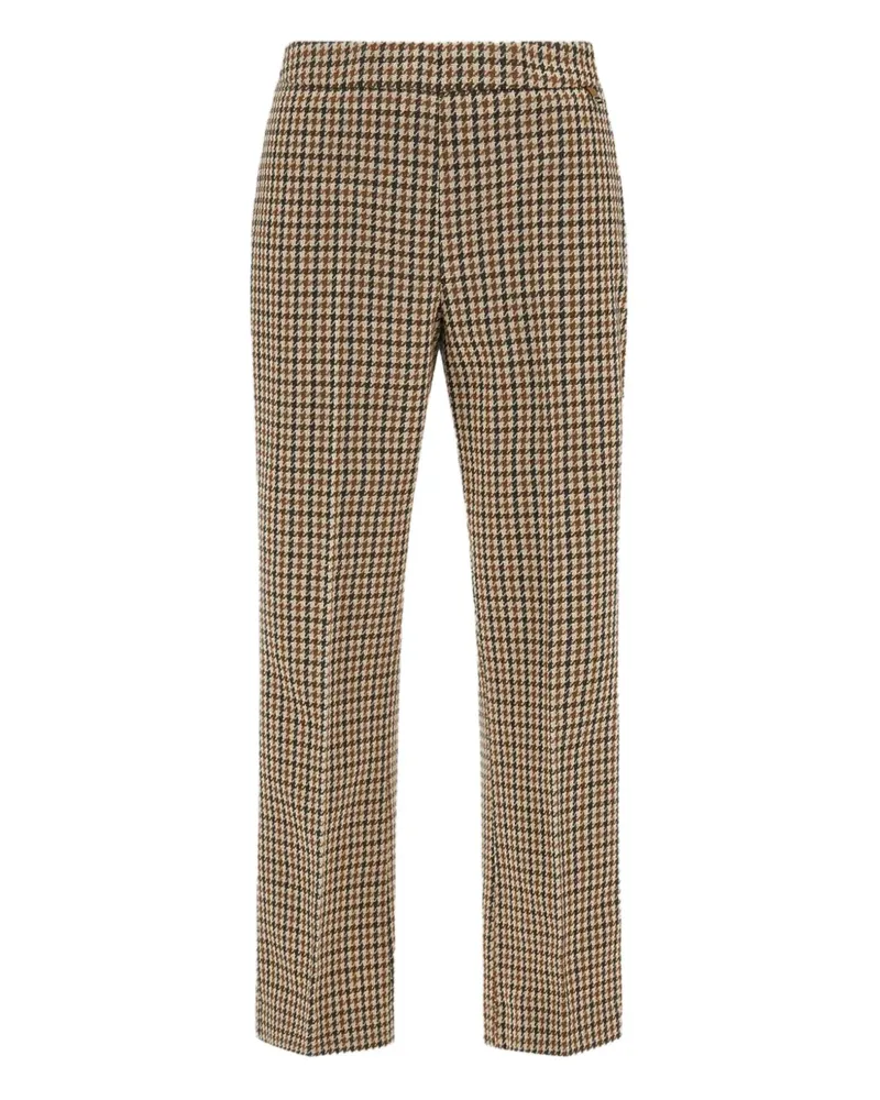 Herno Gerade Hose mit Hahnentrittmuster - Braun Braun