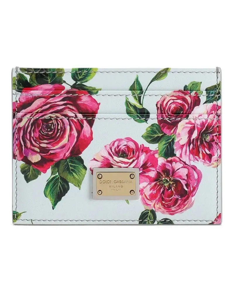 Dolce & Gabbana Kartenetui mit Blumen-Print - Weiß Weiß