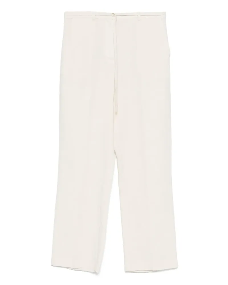 Patrizia Pepe Hose mit Logo-Patch - Nude Nude