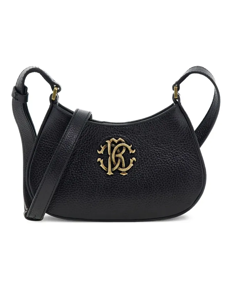 Roberto Cavalli RC Schultertasche mit Monogramm - Schwarz Schwarz