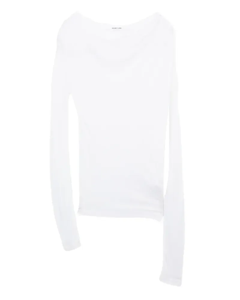Helmut Lang Semi-transparentes Oberteil - Weiß Weiß