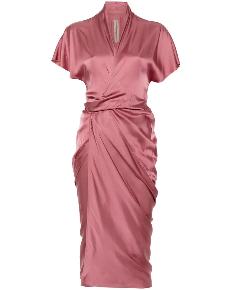 Rick Owens Maxikleid in Wickeloptik - Rosa Rosa