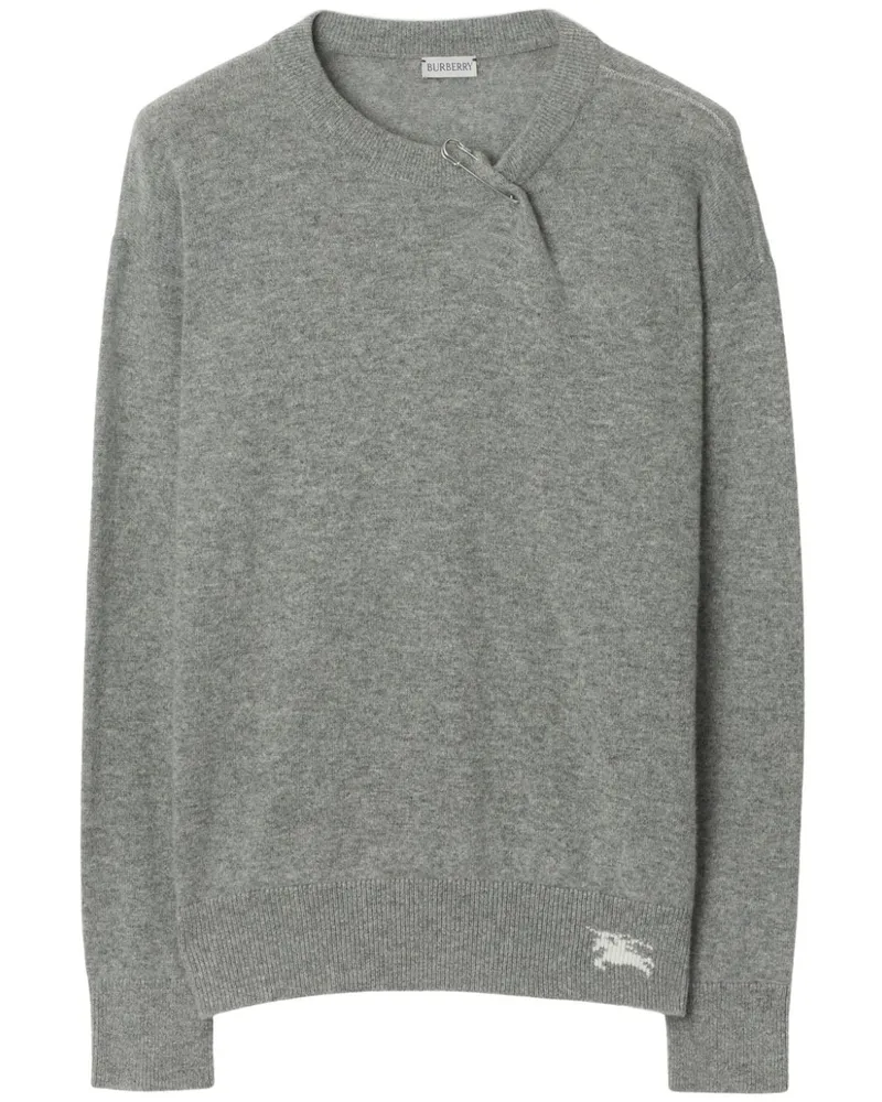 Burberry Pullover mit Equestrian Knight-Stickerei - Grau Grau