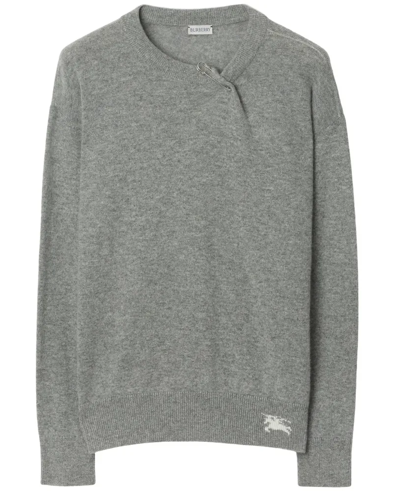 Burberry Pullover mit Equestrian Knight-Stickerei - Grau Grau
