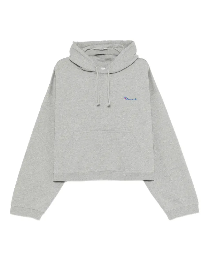 VETEMENTS logo-embroidered hoodie - Grau Grau