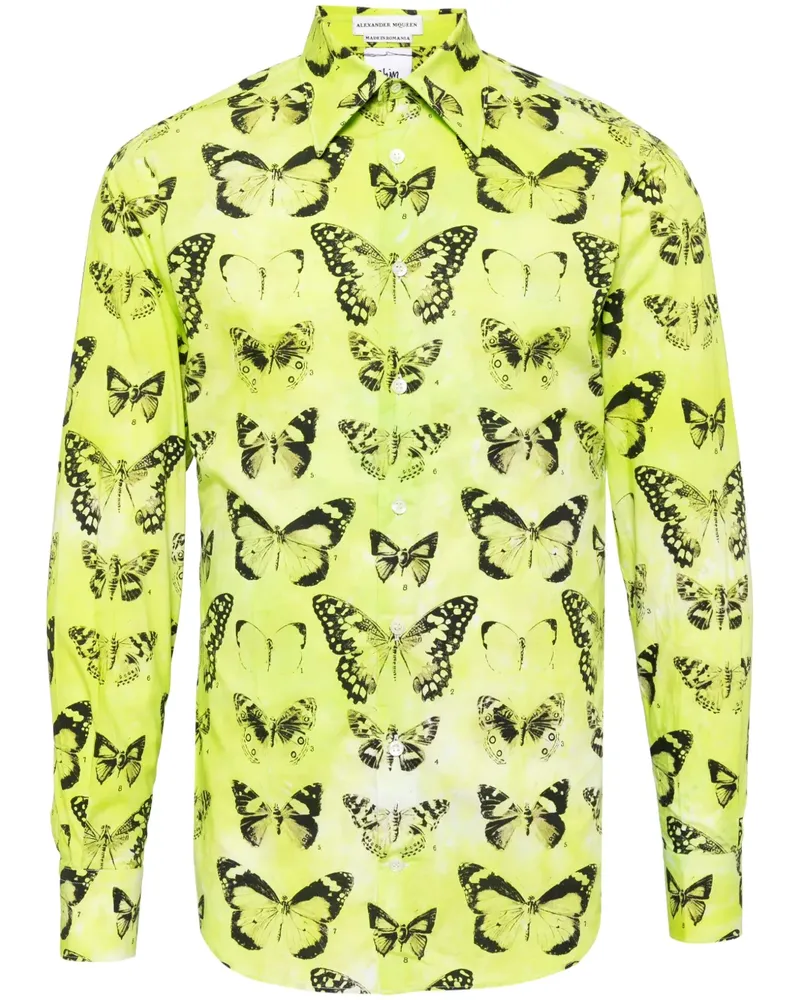 Stain Shade Hemd mit Schmetterling-Print - Grün Grün