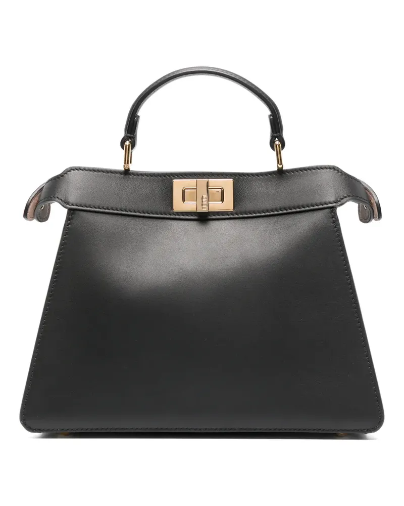 Fendi Kleine Peekaboo ISeeU Tasche - Schwarz Schwarz