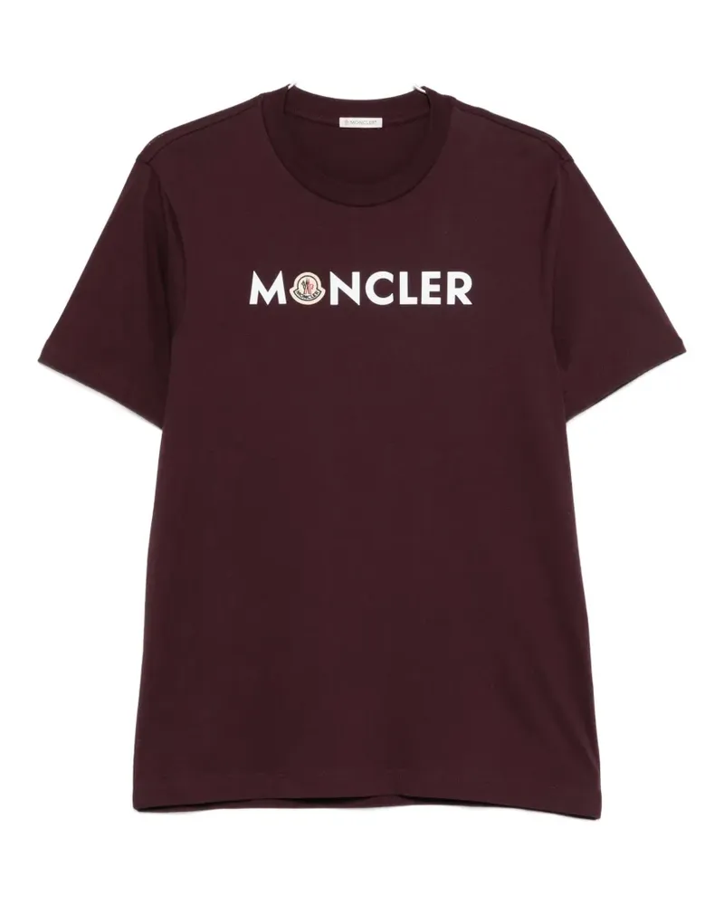 Moncler T-Shirt mit Logo-Print - Rot Rot