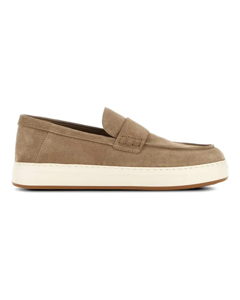 Hogan H-TV suede penny loafers - Nude Nude