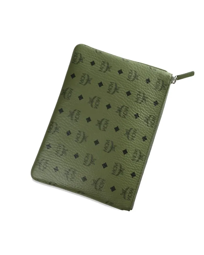MCM logo-pattern wallet - Grün Grün
