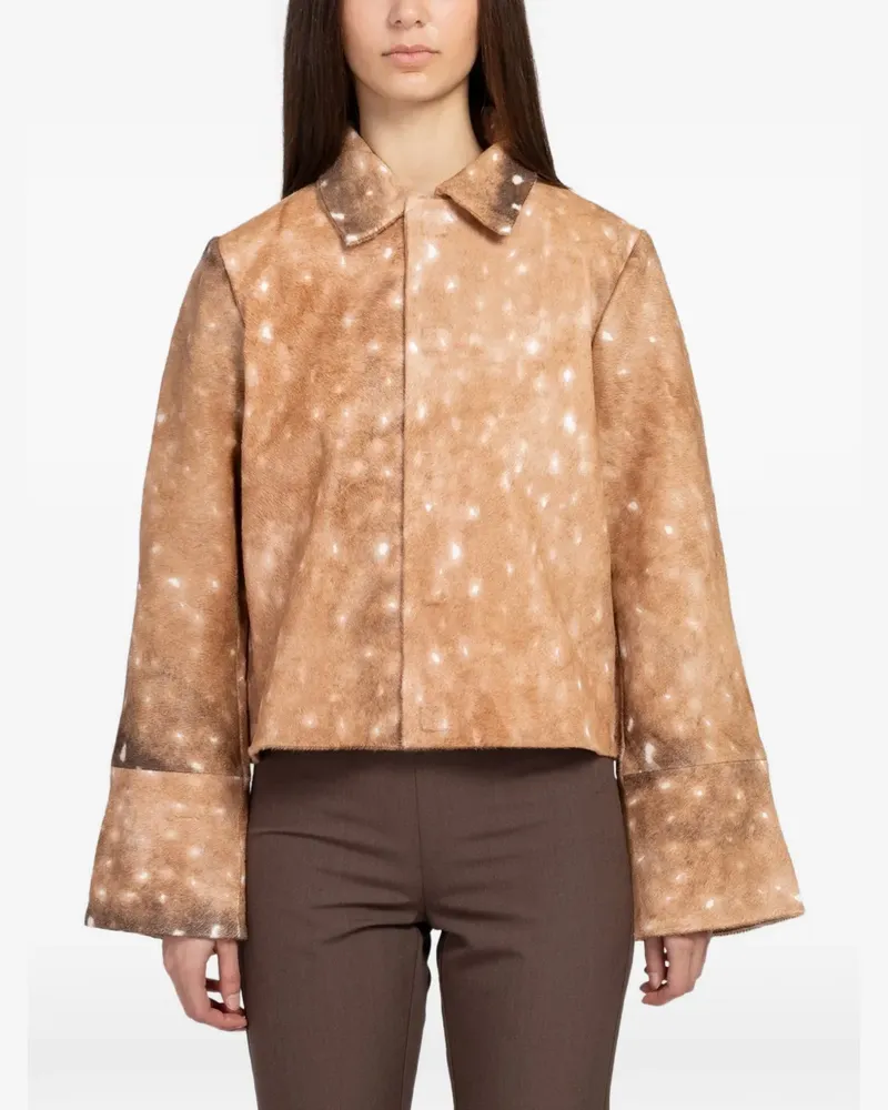 St. Agni Jacke mit Fawn-Print - Braun Braun