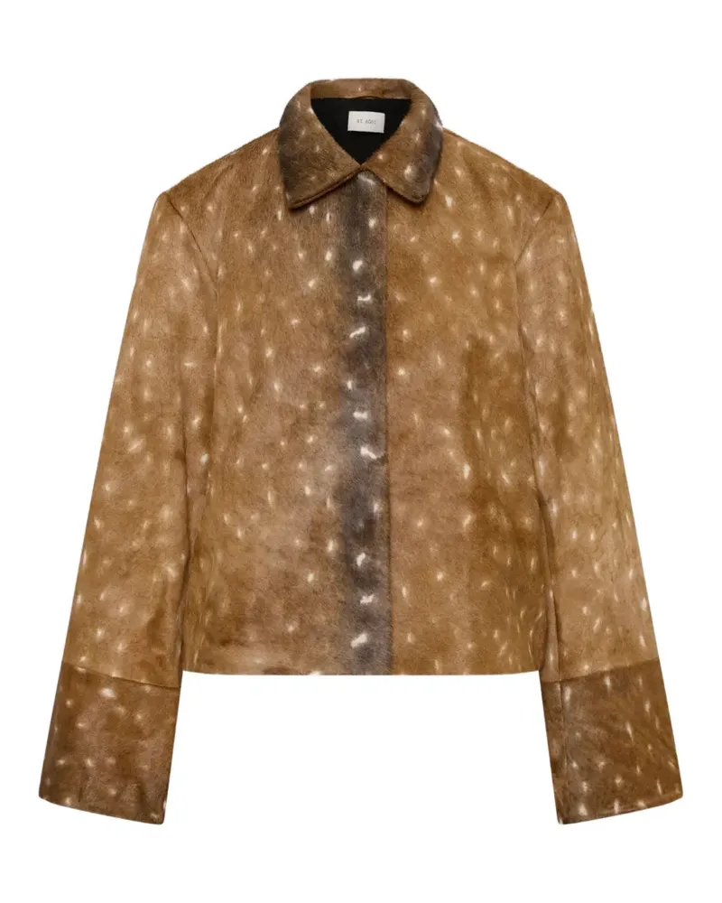 St. Agni Fawn-print jacket - Braun Braun