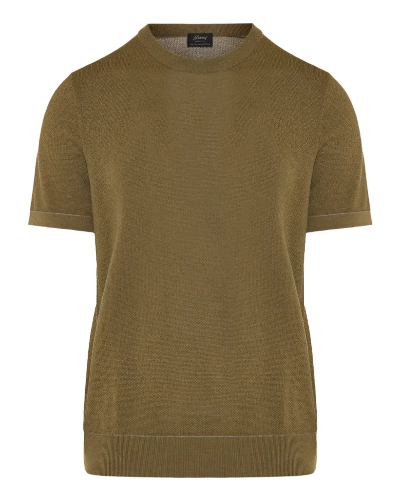 Brioni textured T-shirt - Grün Grün