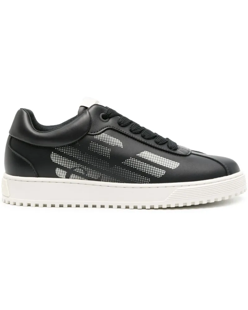 Emporio Armani Sneakers mit Adler-Print - Blau Blau