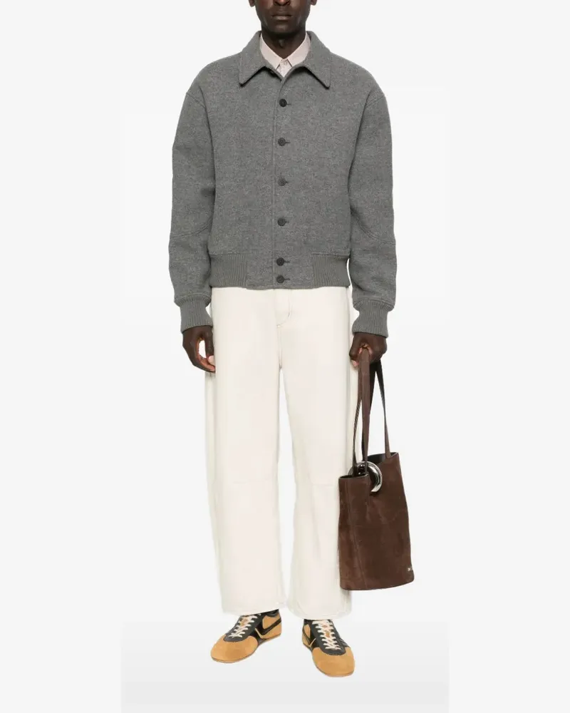 Jacquemus Bomberjacke aus Wolle - Grau Grau