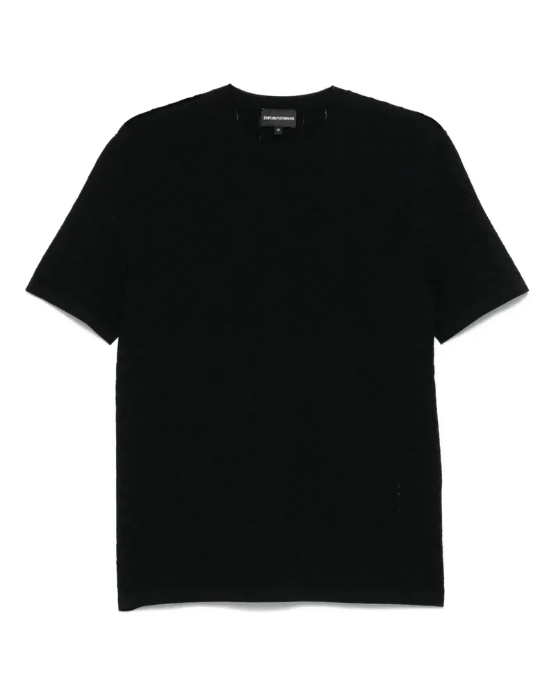 Emporio Armani Geometrisch gemustertes T-Shirt - Schwarz Schwarz