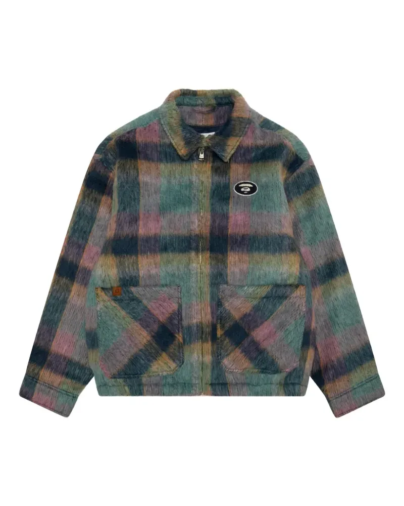 BAPE Jacke mit Karomuster - Grün Grün