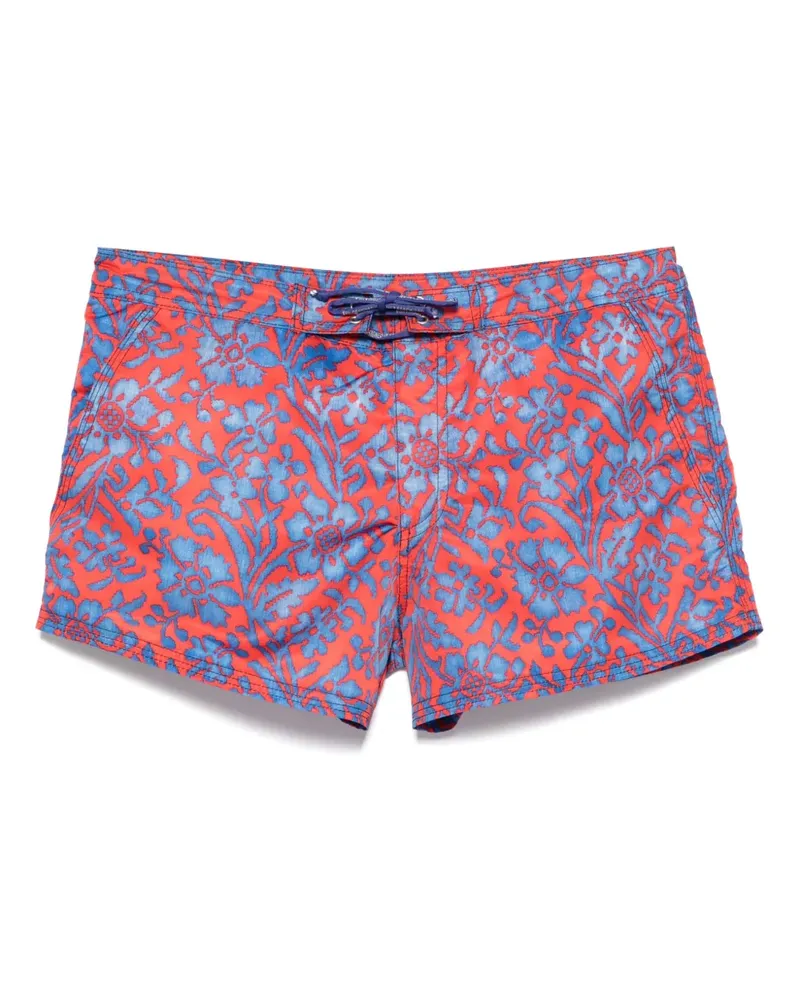 ERL Badeshorts mit Blumen-Print - Rot Rot
