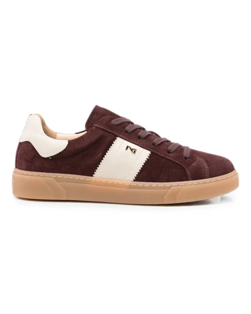 Nero Gardini suede contrast-panel sneakers - Rot Rot