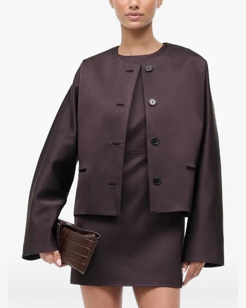 STAUD Liz cropped jacket - Braun Braun