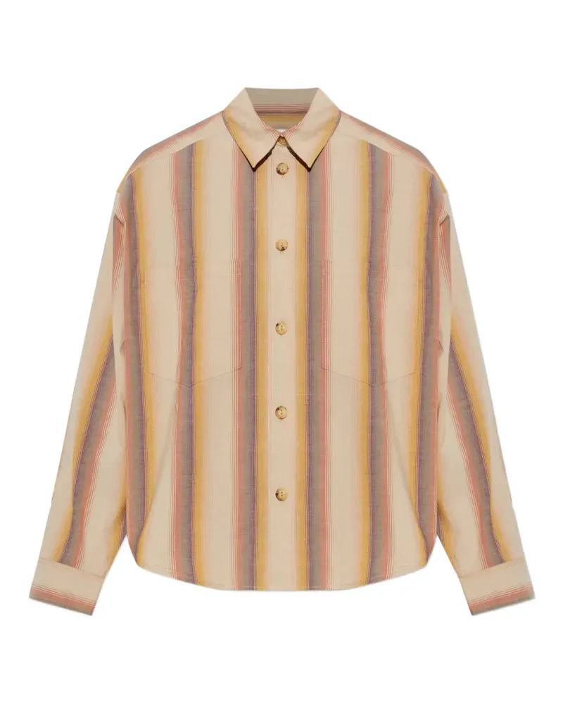 Isabel Marant striped pocketed shirt - Nude Nude