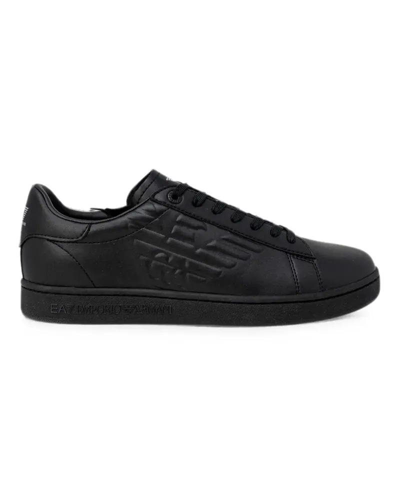 EA7 Sneakers mit Logo-Prägung - Schwarz Schwarz