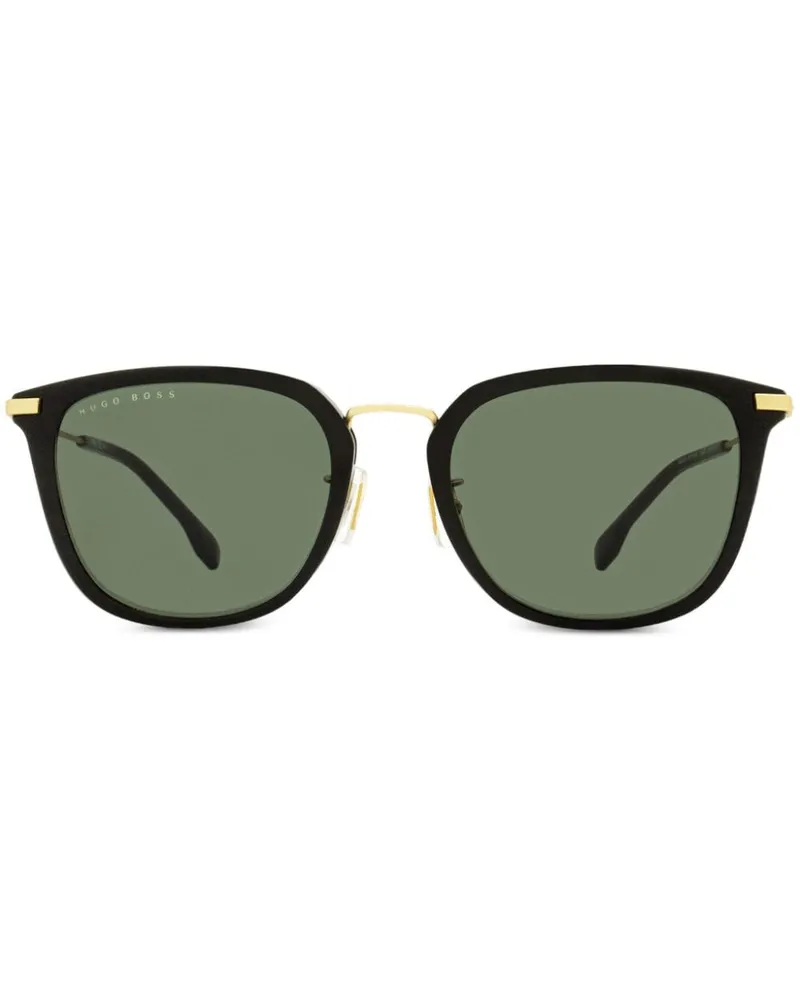 HUGO BOSS Sonnenbrille mit eckigem Gestell Schwarz