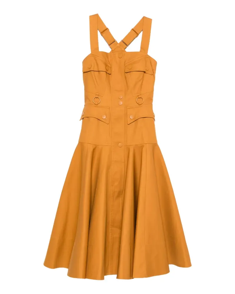 Zimmermann Midikleid im Utility-Look - Orange Orange