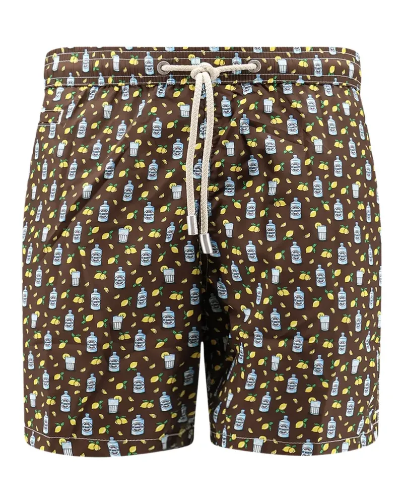 MC2 Saint Barth graphic-print swim shorts - Braun Braun