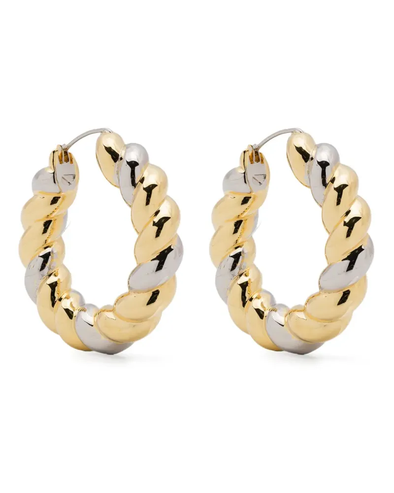 Eddie Borgo Zweifarbige Creolen - Silber Silber