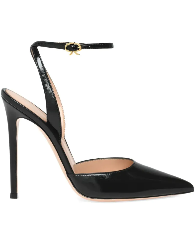 Gianvito Rossi Cara Pumps mit Knöchelriemen 115mm - Schwarz Schwarz