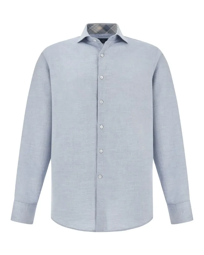 Paul & Shark cotton flannel-texture shirt - Blau Blau