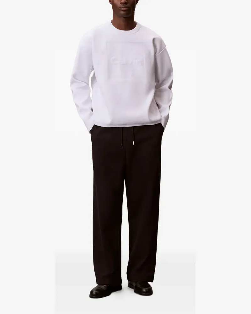 Calvin Klein embossed-logo sweater - Weiß Weiß