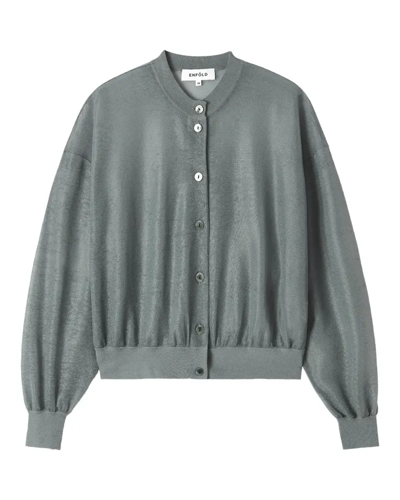 ENFÖLD Cardigan mit überschnittenen Schultern - Grau Grau
