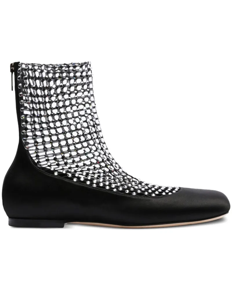 René Caovilla Ballerinas mit Strass - Schwarz Schwarz
