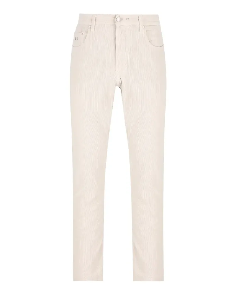 Tramarossa Michelangelo Slim-Fit-Hose aus Cord - Weiß Weiß