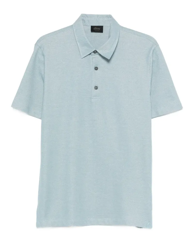 Brioni buttoned polo shirt - Blau Blau