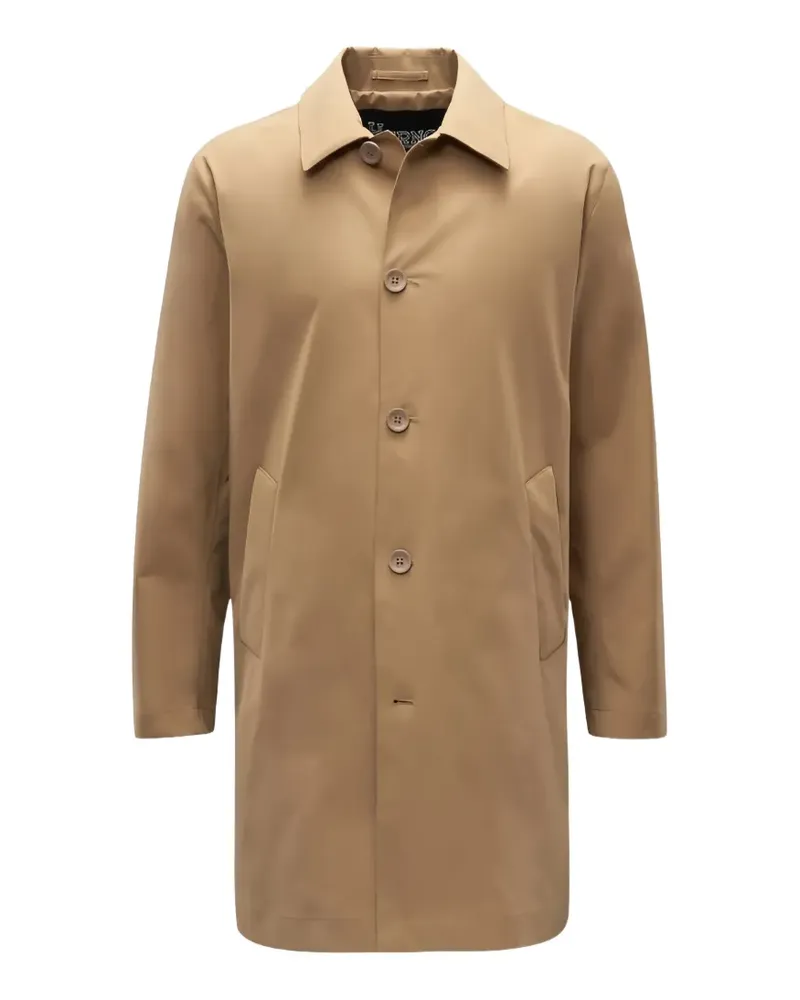 Herno button-fastening cotton coat - Nude Nude