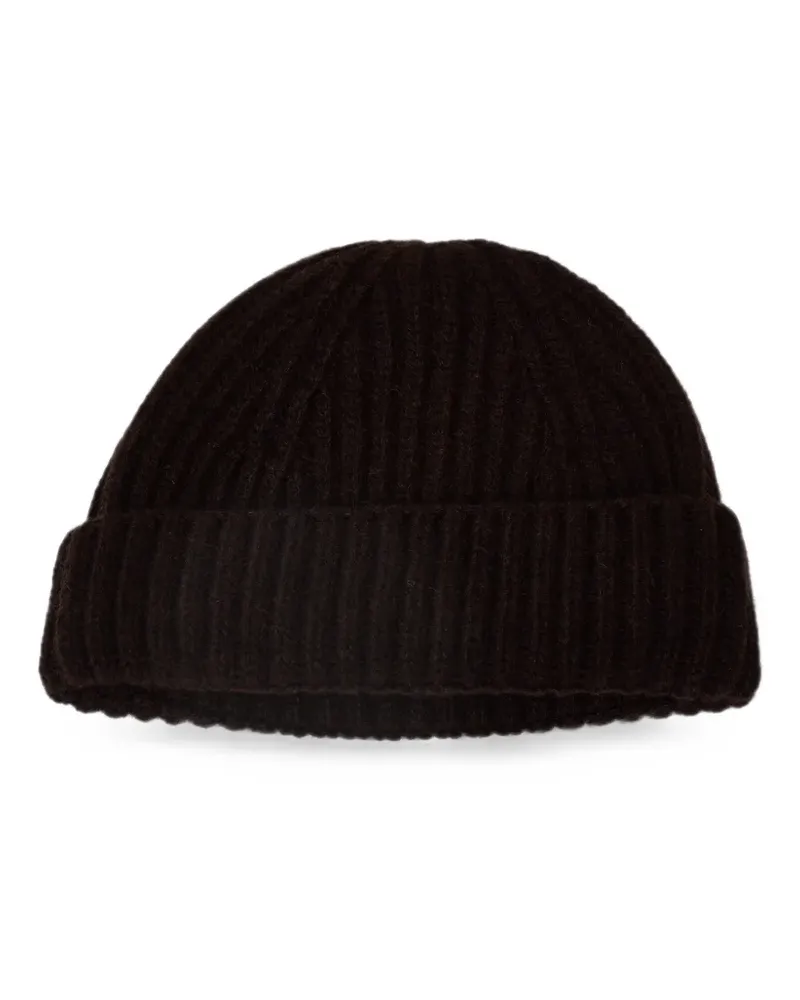 ARAGONA ribbed-knit beanie hat - Braun Braun