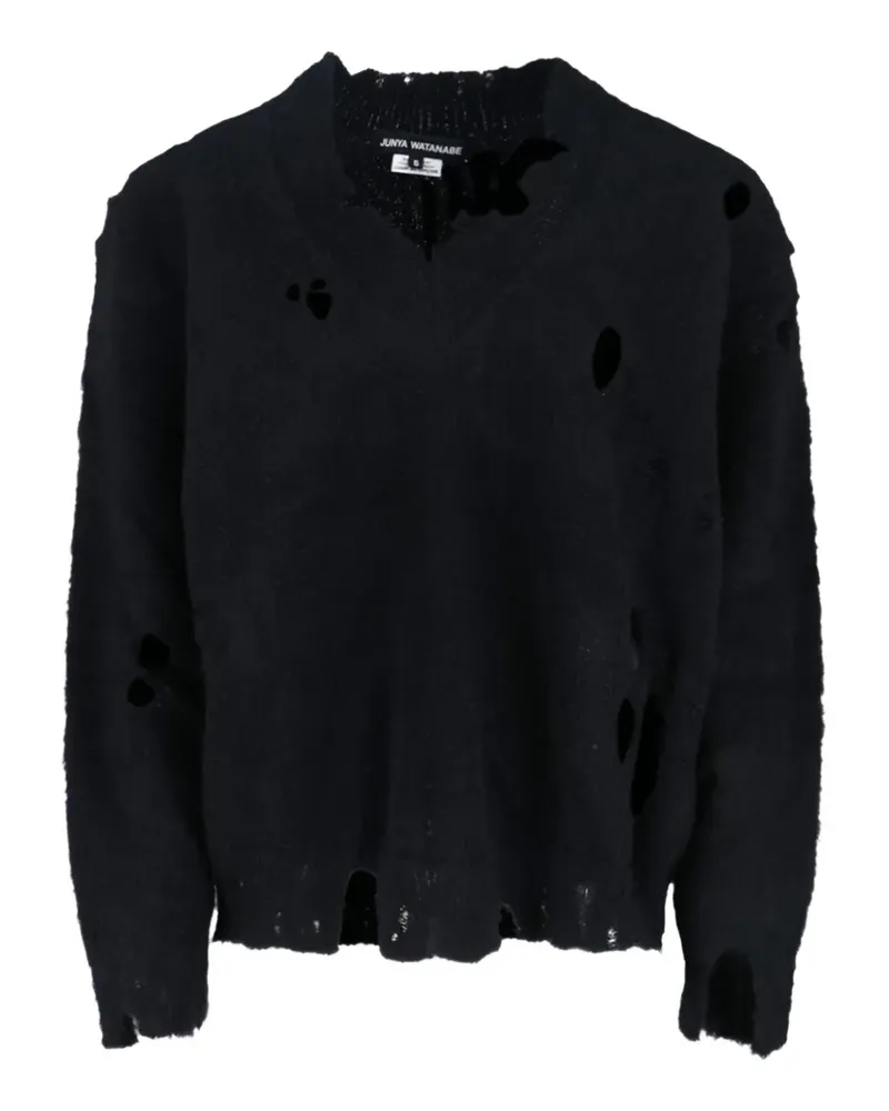 Junya Watanabe Pullover mit V-Ausschnitt - Schwarz Schwarz