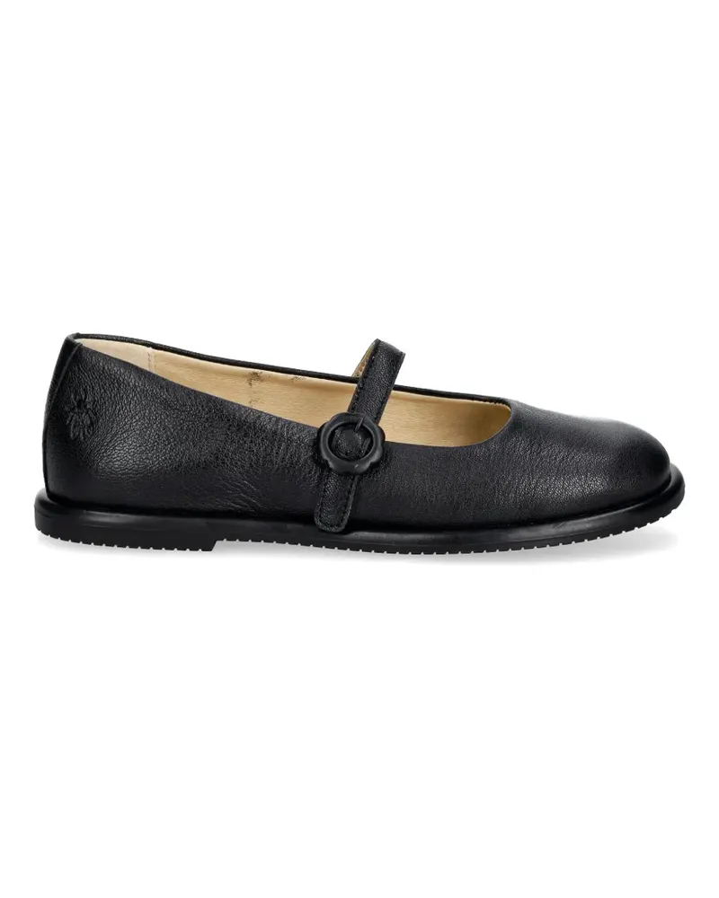 Fly London buckle-fastening leather ballet flats - Schwarz Schwarz