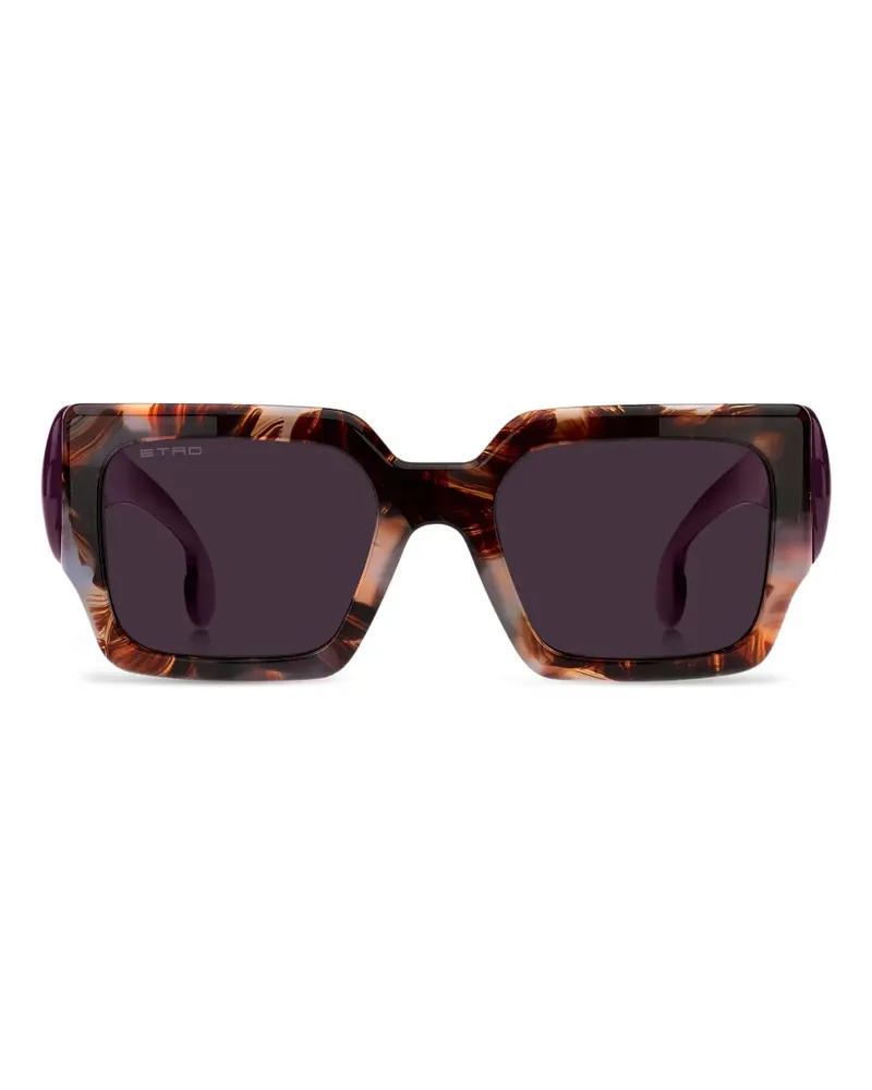 Etro Eckige Sonnenbrille in Schildpattoptik - Braun Braun