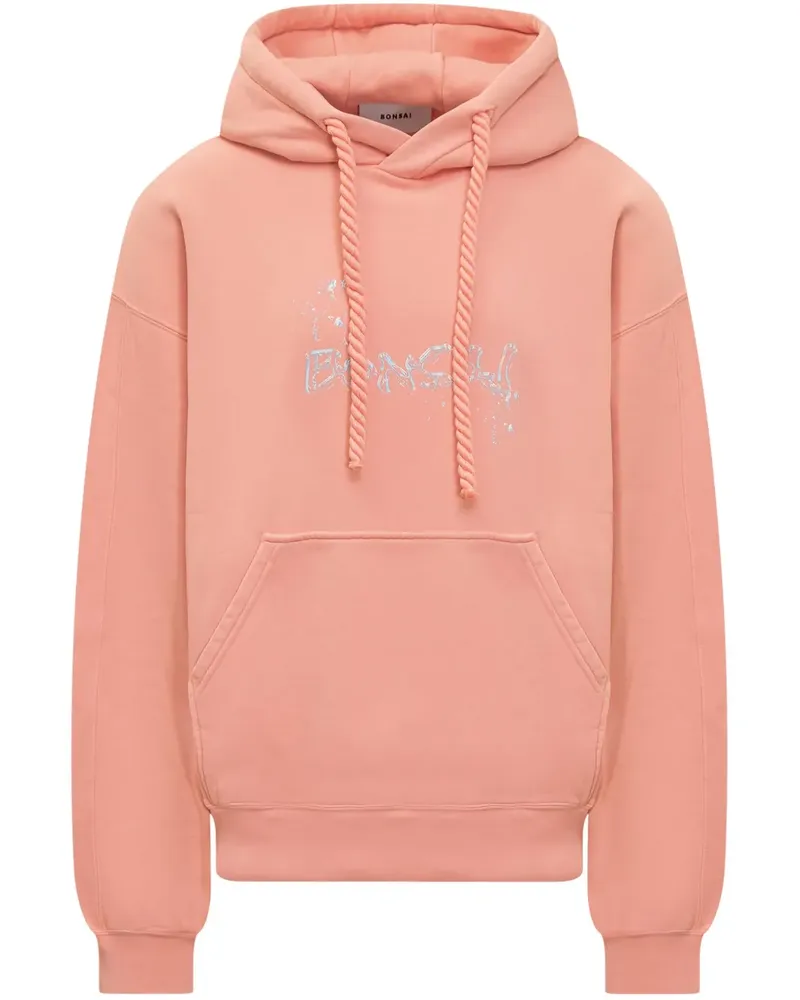 BONSAI Hoodie mit Logo-Print - Rosa Rosa