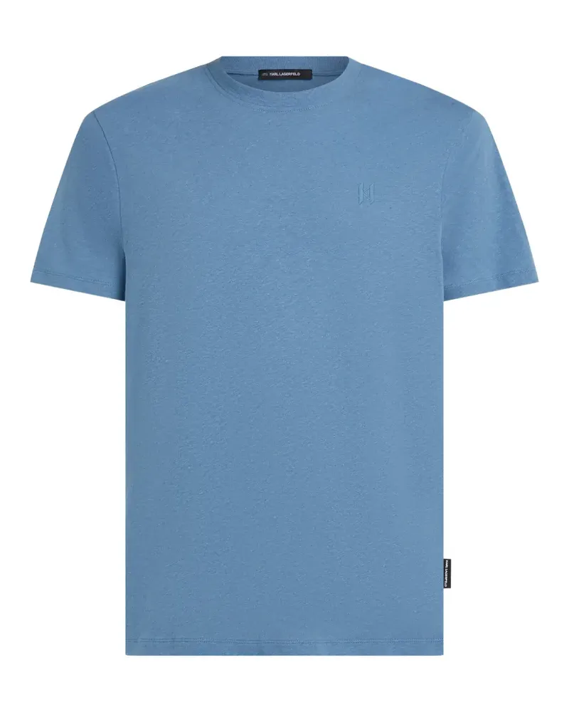 Karl Lagerfeld T-Shirt aus Leinengemisch - Blau Blau