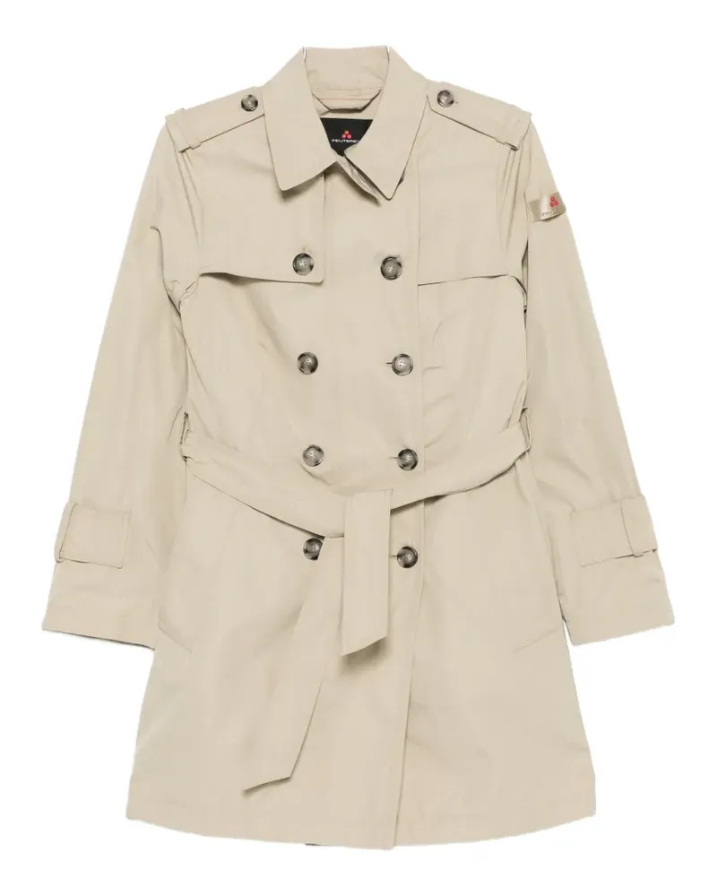 Peuterey Knude button belted coat Nude