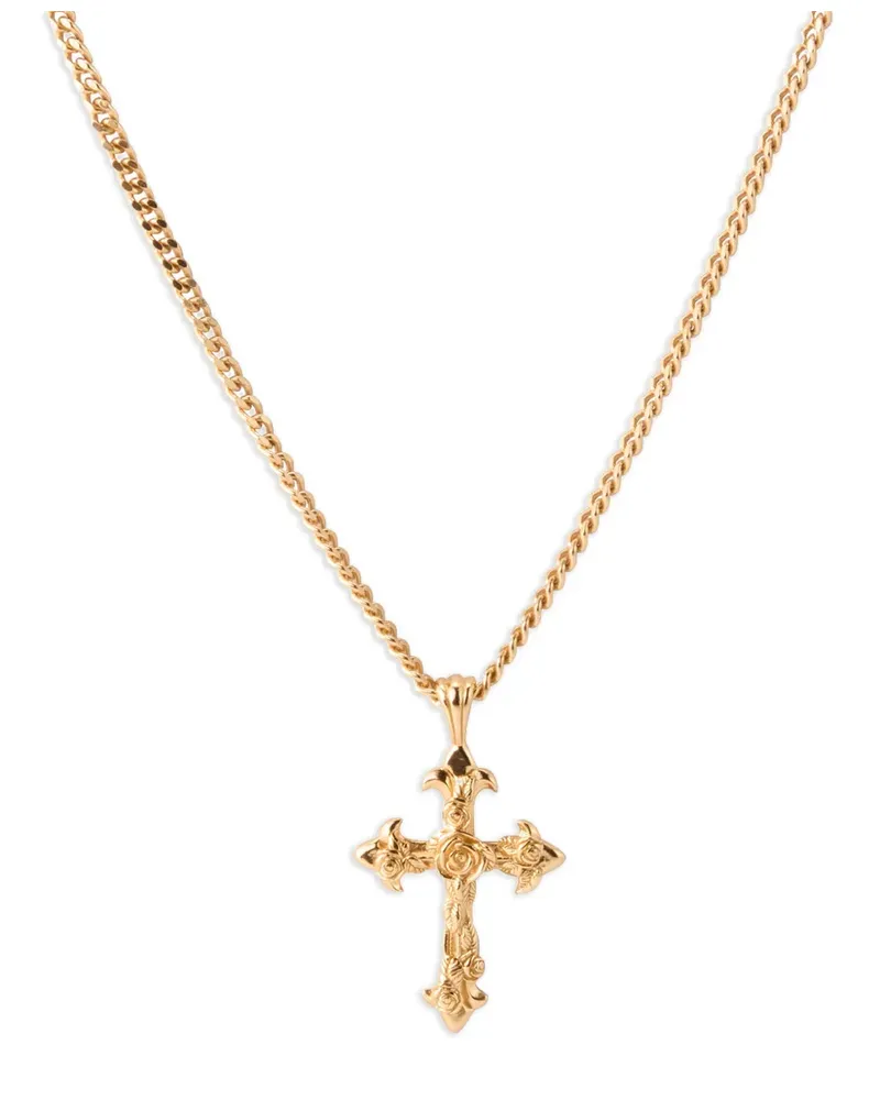 Emanuele Bicocchi small Fleury Cross necklace - Gold Gold