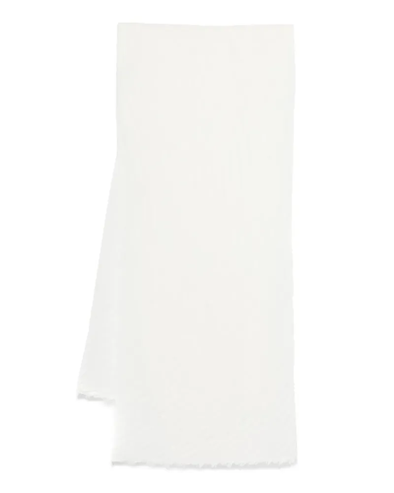 Issey Miyake Stola mit Falten - Weiß Weiß